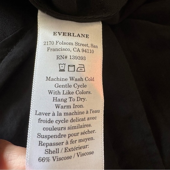 Everlane Black City Stripes Ruched Midi Dress 4 - Picture 12 of 13